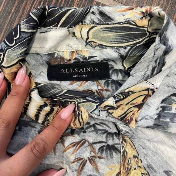 All Saints 'CHOKAI' PRINTED Tiger SHIRT - Picture 7 of 7